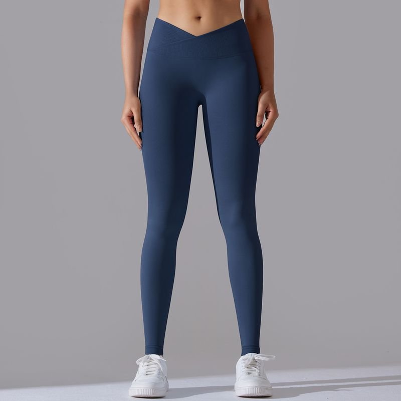 Women Yoga Solid Color Seamless Sports Leggings