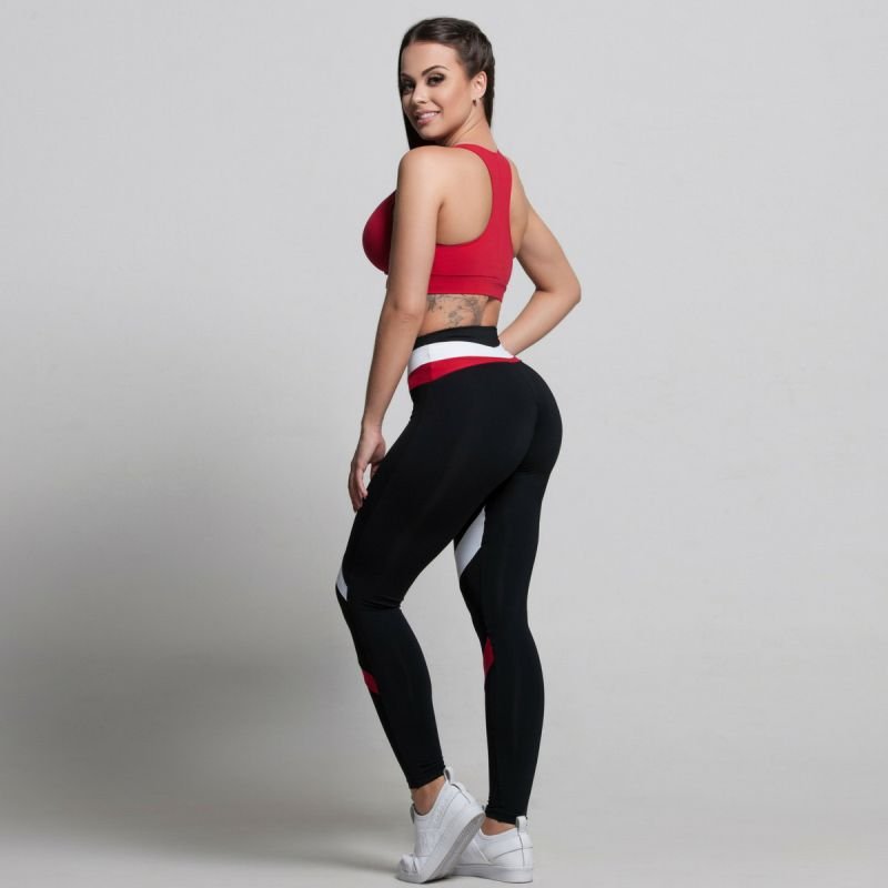 S-XL Fashion Color Blocking High Waist Yoga Skinny Leggings