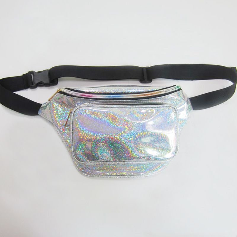 Women Fashion Personality Colorful Laser Chest Bag