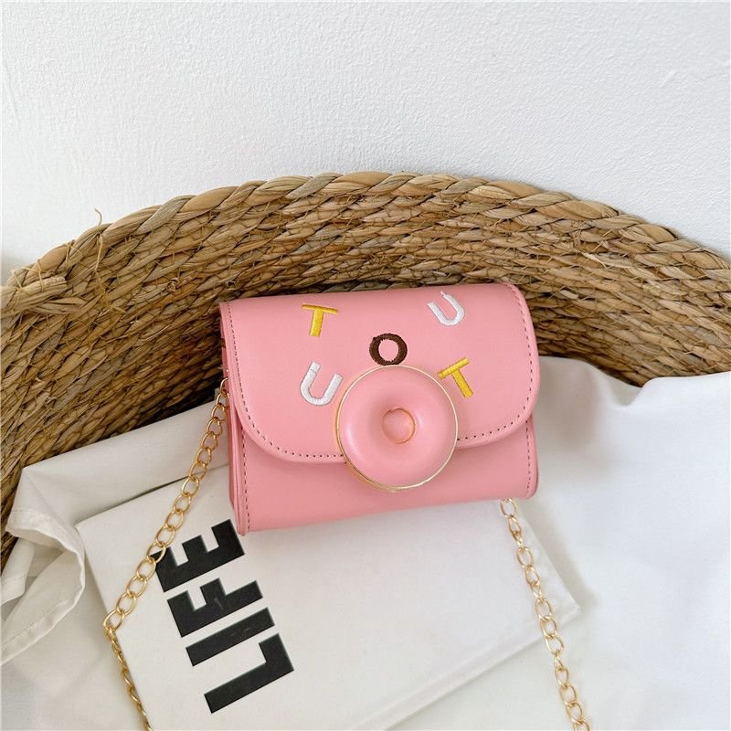 Kids Girls Fashion Casual Cute Alphabet Donut Crossbody Bag