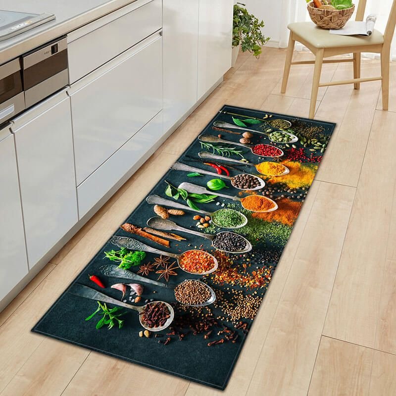 50*80cm Simple Food Pattern Kitchen Door Mat