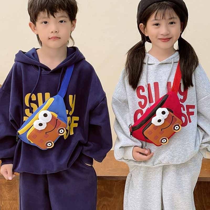 Kids Unisex Fashion Casual Cute Cartoon Car Waist Chest Bag