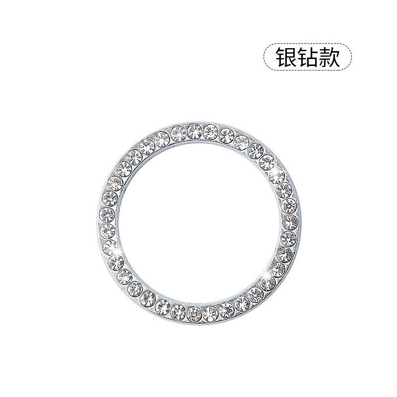 Car Supplies Start Button Decorative Rhinestone Ring