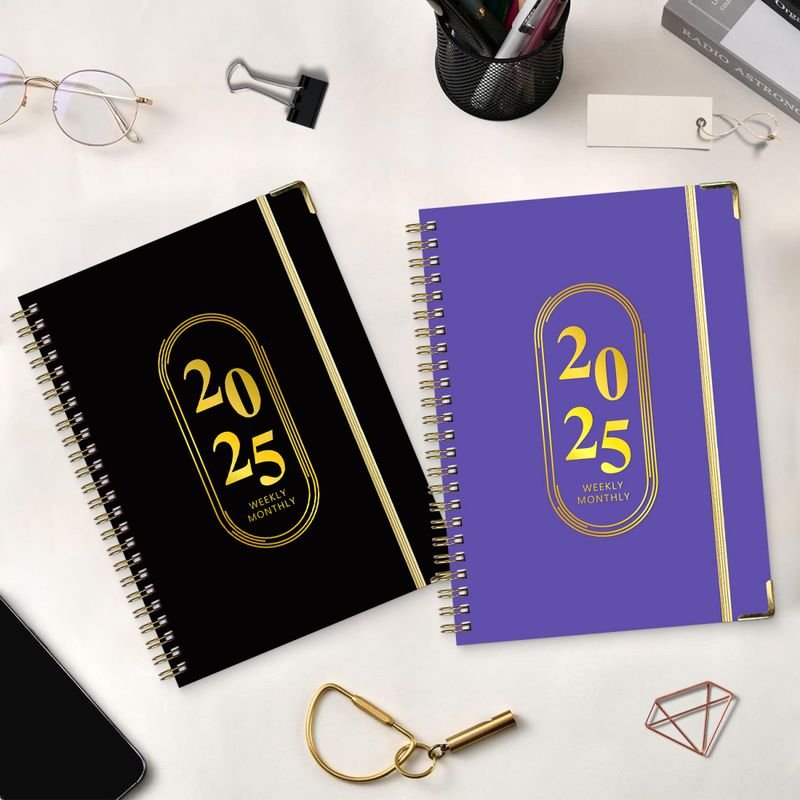 2025 English Notebook A5 Coil Daily Planning Notepad