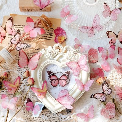 Dreamy Butterfly Nature Book Series Retro Hand Account Diary Diy Decorative Stickers