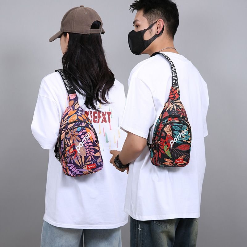 Neutral Fashion Casual Printing Portable Chest Bag