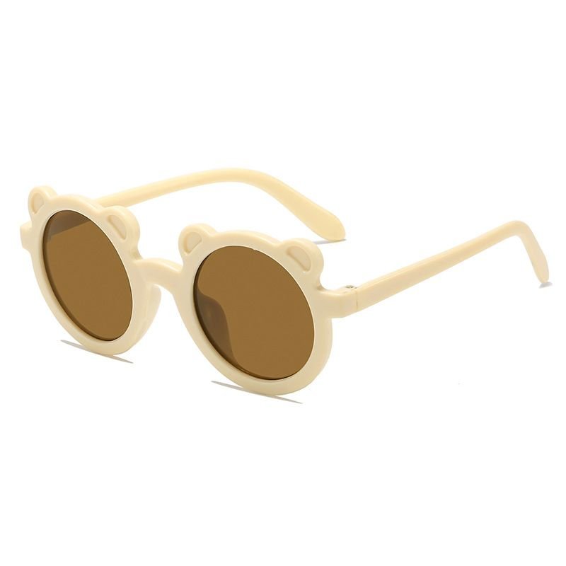 Kids Unisex Fashion Casual Cute Round Frame Solid Color Sunglasses