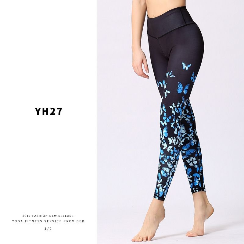 Women'S Yoga Print High Waist Sports Leggings