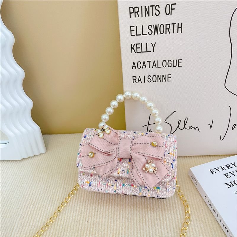 Kids Girls Fashion Casual Cute Bow Crossbody Handle Princess Bag