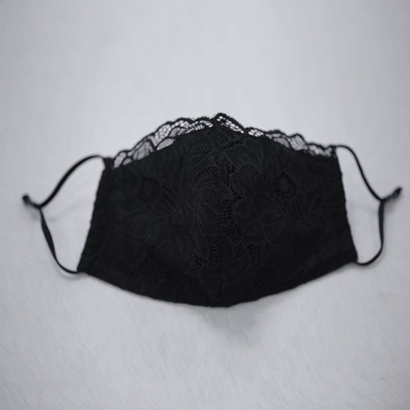 Women Fashion Lace Design Washable Dustproof Sunscreen Mask