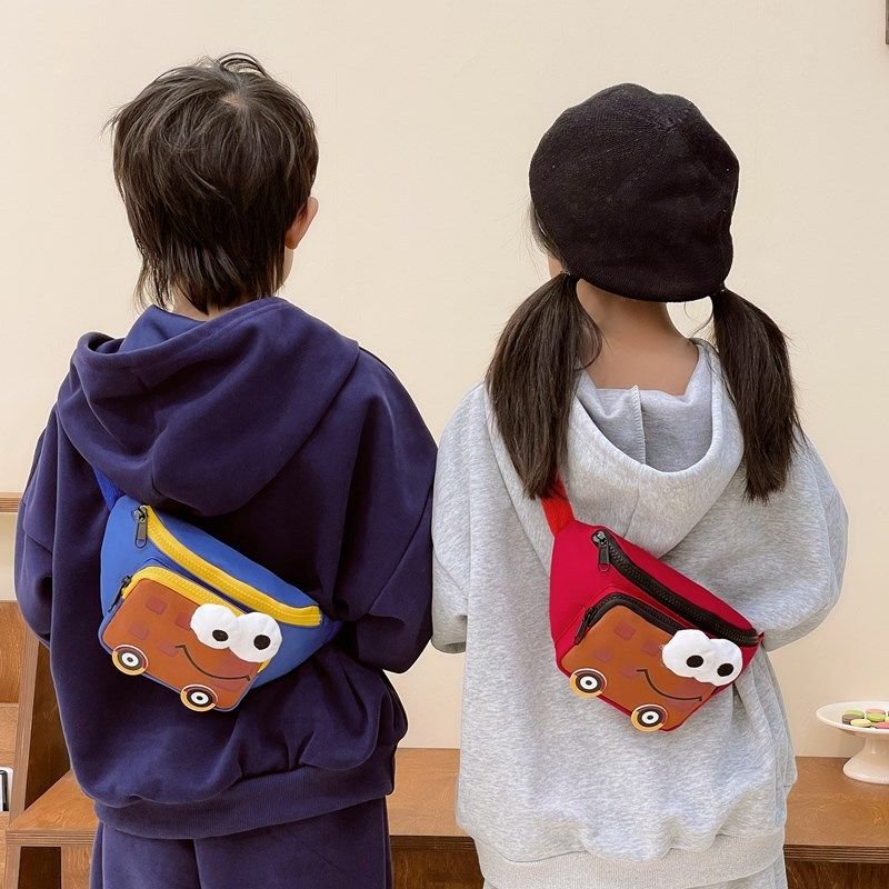 Kids Unisex Fashion Casual Cute Cartoon Car Waist Chest Bag