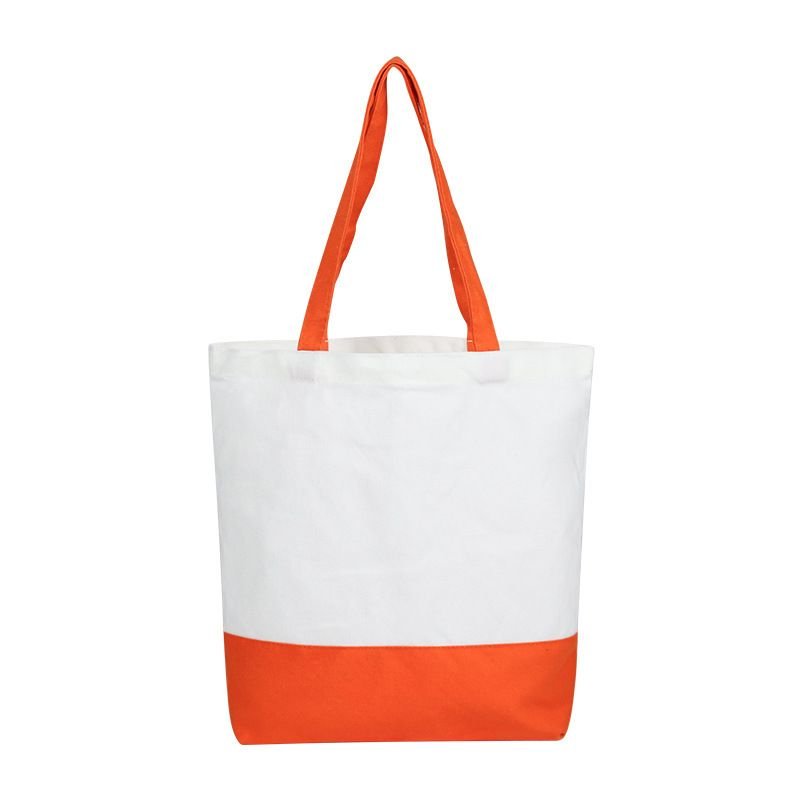 Large Capacity Multicolor Stitching Canvas Tote Bag