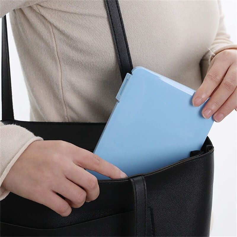 4pcs/pack Creative Portable Solid Color Mask Storage Box