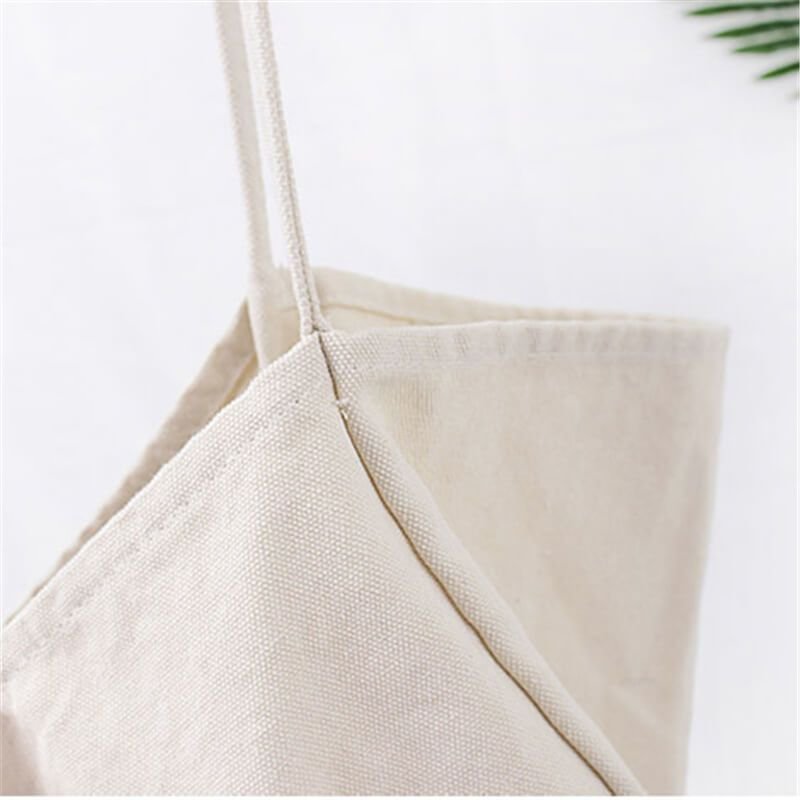 Women Solid Color Large Capacity Canvas Shopping Bag