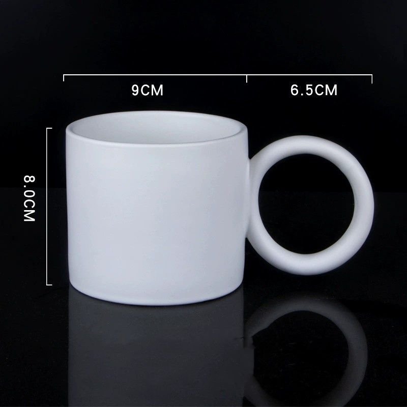 White Ceramic Mug Custom Logo Print