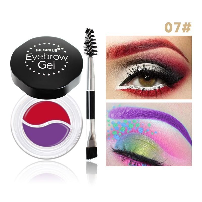 MLSMILE Women Simple Natural Three-Dimensional Eyebrow Styling Waterproof Durable Two-Color Eyebrow Cream