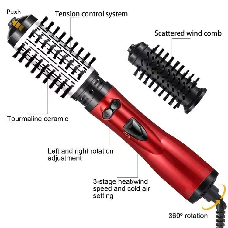 Three-In-One Cold Air Hot Air Comb Hair Dryer Multifunctional Electric Hair Straightener Automatic Curling Iron Hairdresser Appliance