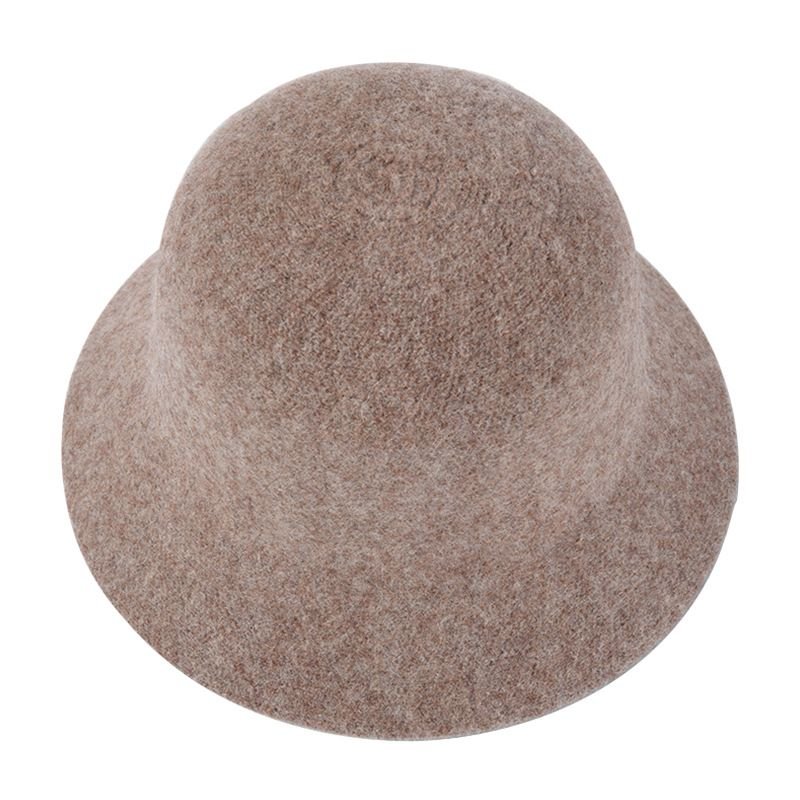 Autumn Winter Women Simple Solid Color Warm Thickened Knitted Bucket Hats