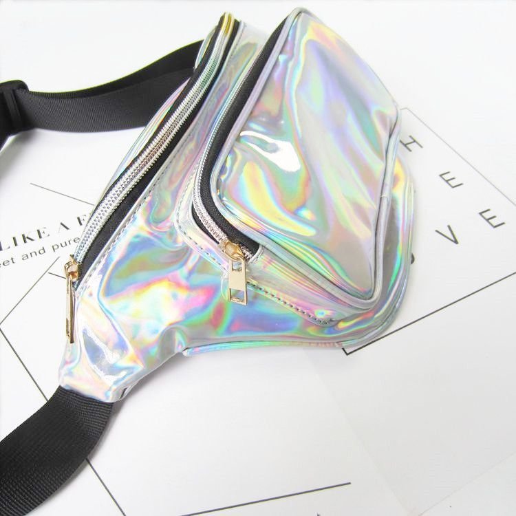 Women Fashion Personality Colorful Laser Chest Bag