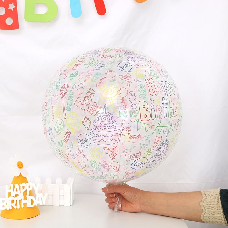 Transparent 22 Inch Birthday Balloon Decoration