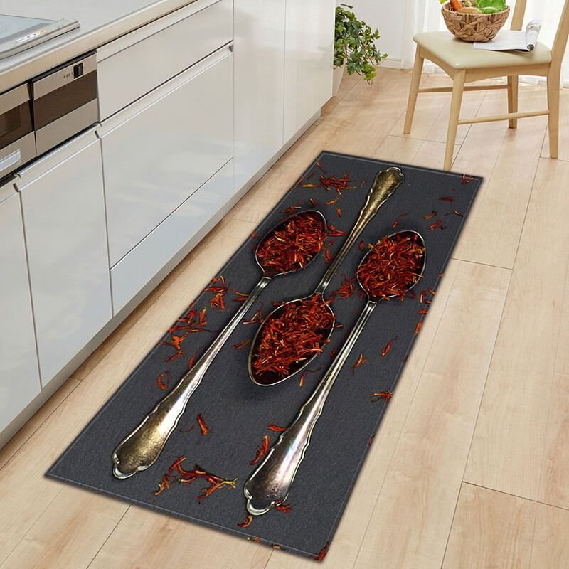 50*80cm Simple Food Pattern Kitchen Door Mat