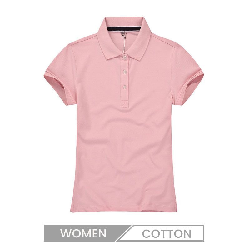 casual Cotton Women Spring Summer Printed custom Basic polo shirt