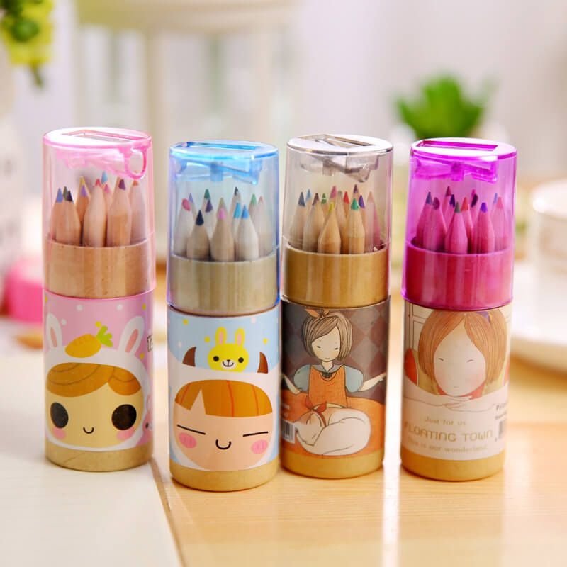 12pcs/set Mini Colorful Drawing Pencil