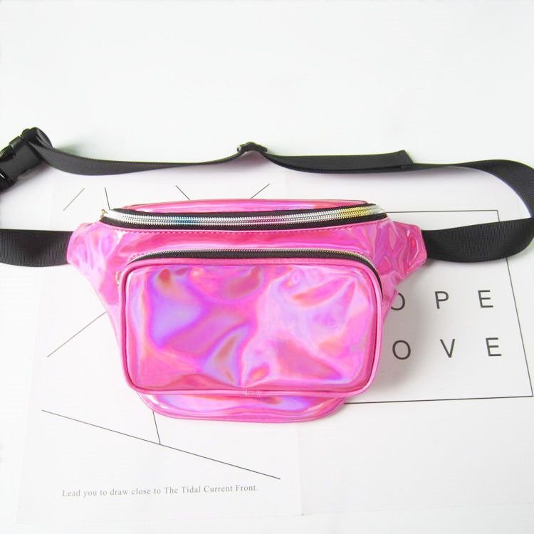 Women Fashion Personality Colorful Laser Chest Bag