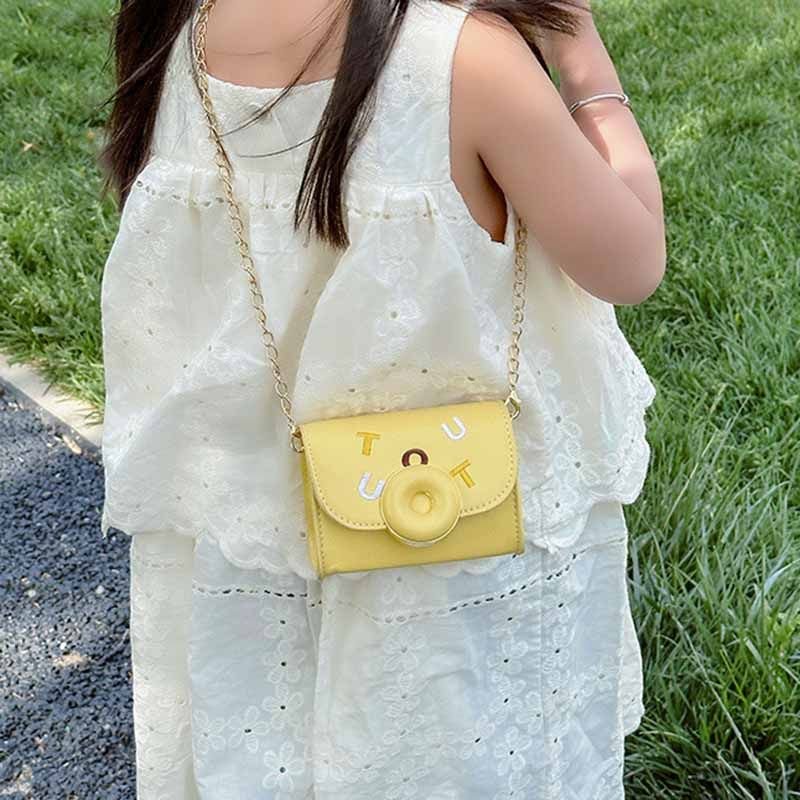 Kids Girls Fashion Casual Cute Alphabet Donut Crossbody Bag