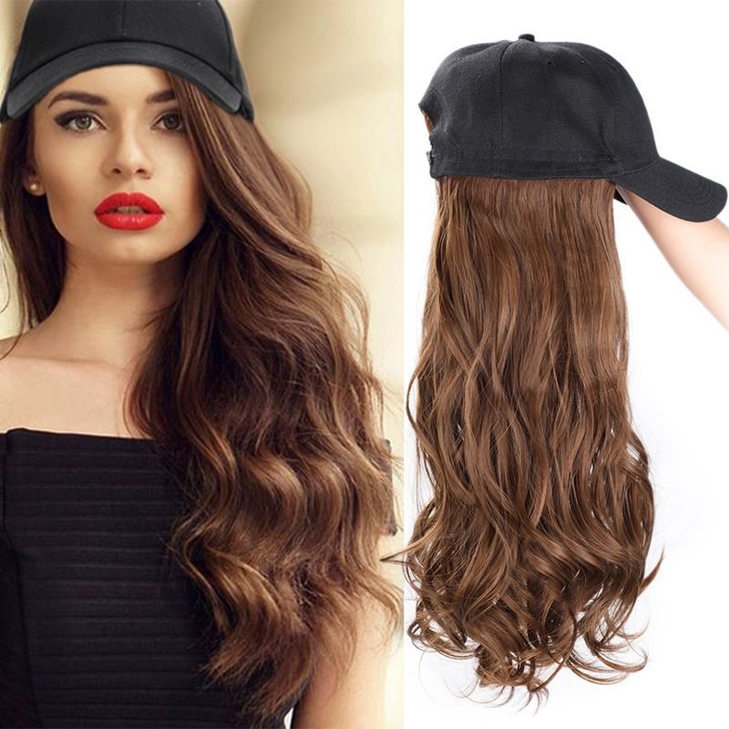 Women Fashion Long Curly Cap Wig